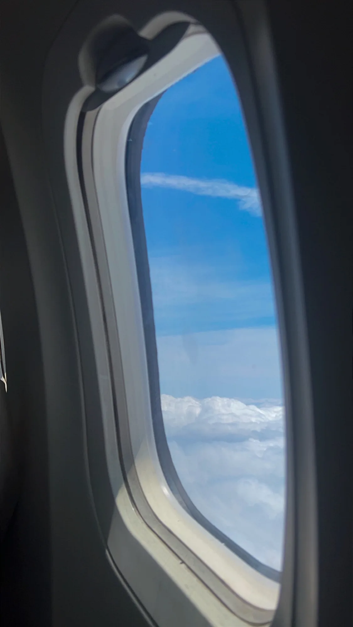 Clouds through an aeroplane window
