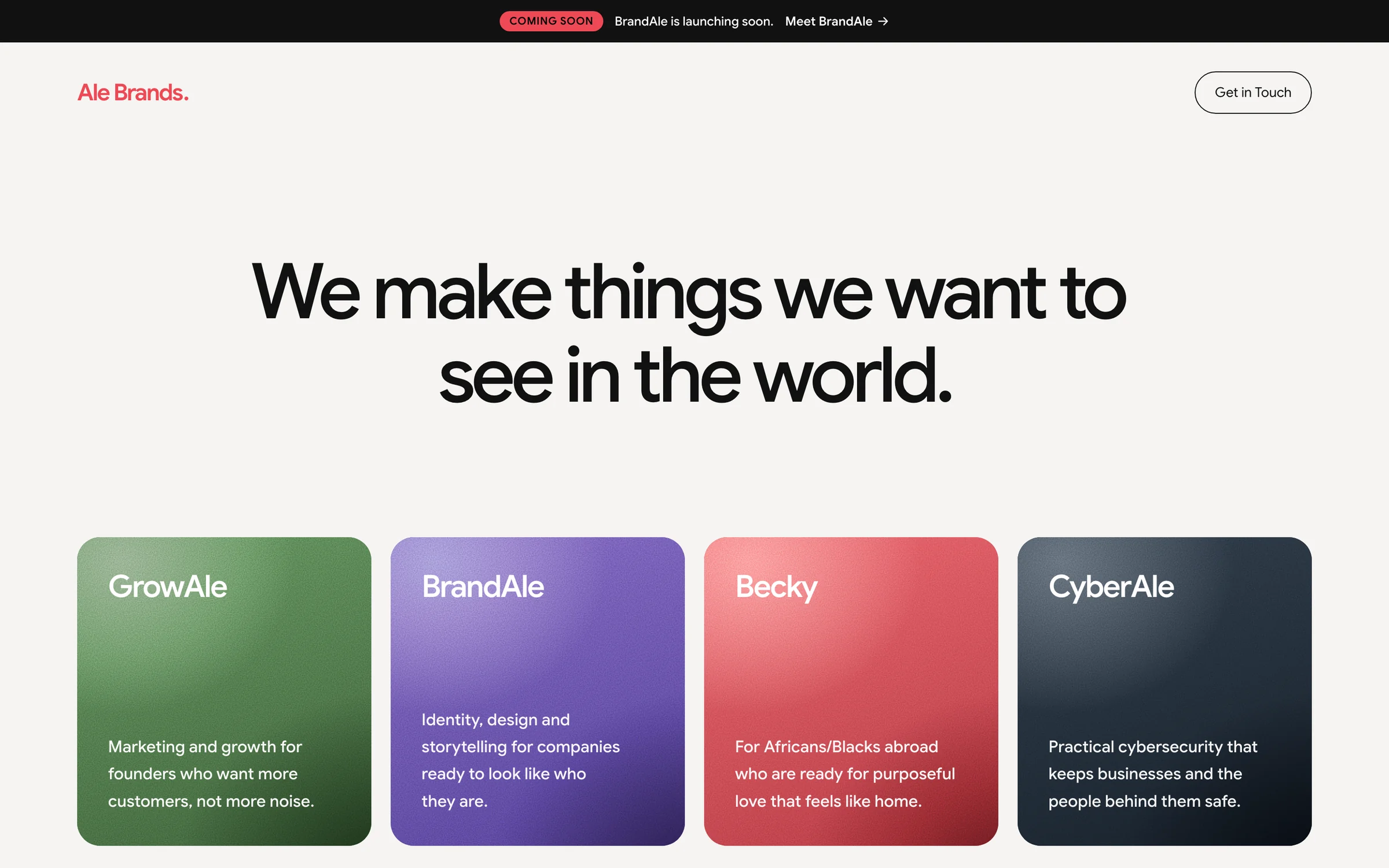 ALE Brands site